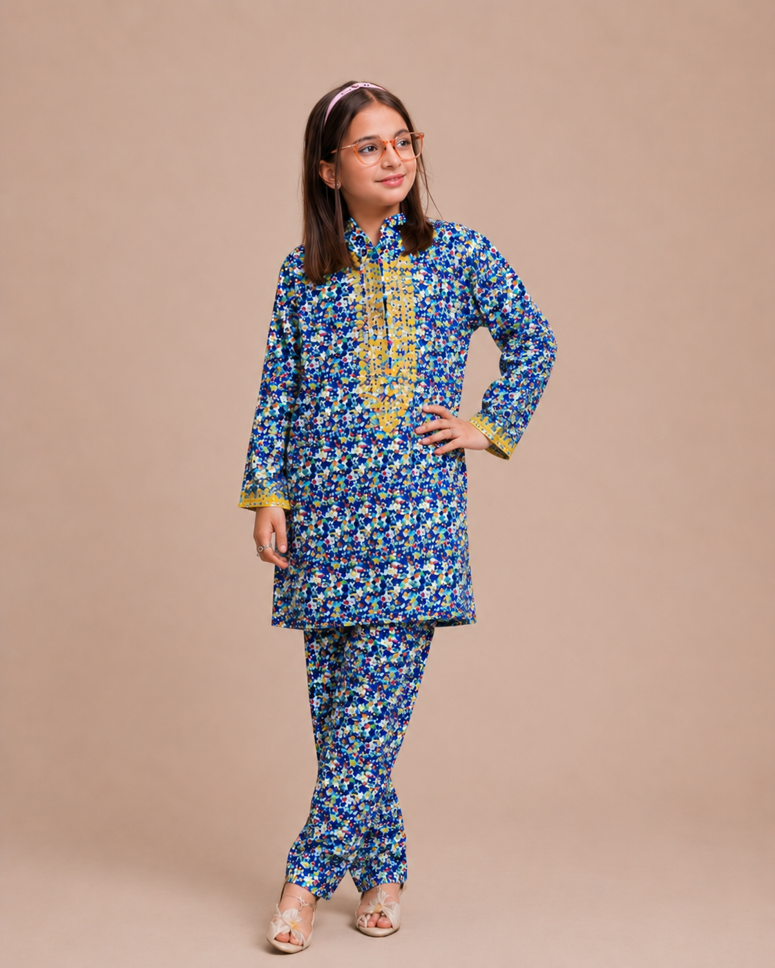 Royal Bloom Premium Lawn Cotton Co-Ord Set for Girls